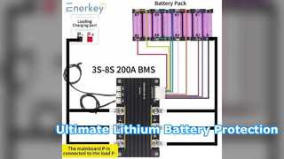 باتری لیتیومی Enerkey BMS 3S 4S 5S 6S 7S 8S Lifepo4 Li-ion Lto SIB Protection Current High Current