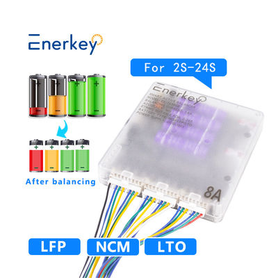 خرید Enerkey BT اپلیکیشن موبایل Smart Active Equalizer 8a Lifepo4 Active Cell Balancer برای ذخیره انرژی RV تولید آنلاین