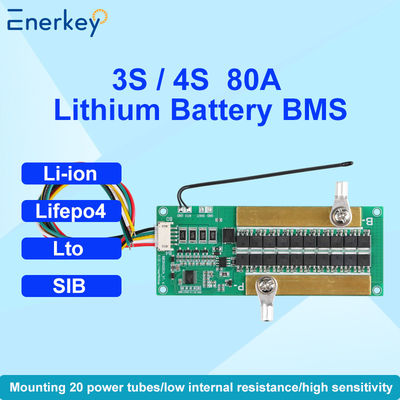 خرید ENERKEY استاندارد NMC/LFP/LTO/SIB BMS 3S 4S 10A-80A اوج 150A با NTC و BMS سخت افزار سلول تعادل تولید آنلاین